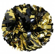 Danzcue 1 Pair 6\" Baton Handle Metallic Cheerleading Pom Pom