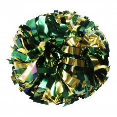 Danzcue 1 Pair 6\" Baton Handle Metallic Cheerleading Pom Pom