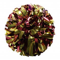 Danzcue 1 Pair 6\" Baton Handle Metallic Cheerleading Pom Pom