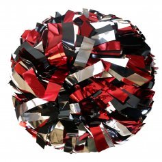 Danzcue 1 Pair 6\" Baton Handle Metallic Cheerleading Pom Pom