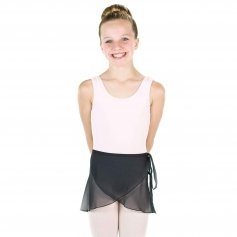 Danzcue Girls Chiffon Ballet Dance Wrap Skirt With Waist Tie