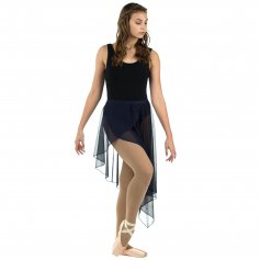 Danzcue Adult Side-Dip Asymmetrical Petal Front Slit Chiffon Skirt