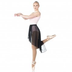 Danzcue Adult Side-Dip Asymmetrical Petal Front Slit Chiffon Skirt