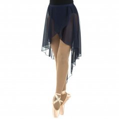 Danzcue Adult Side-Dip Asymmetrical Petal Front Slit Chiffon Skirt