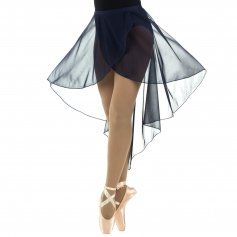 Danzcue Adult Side-Dip Asymmetrical Petal Front Slit Chiffon Skirt