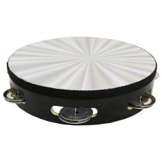 Danzcue Laser/Black Single Row Jingles Tambourine