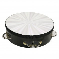 Danzcue Laser/Black Single Row Jingles Tambourine