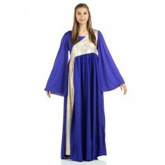 Danzcue Praise Dance Shimmery Asymmetrical Bell Sleeve Dress