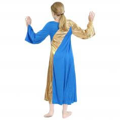 Danzcue Child Praise Dance Asymmetrical Bell Sleeve Dress