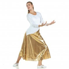 Danzcue Bi Color Long Sleeve Ministry Dance Dress