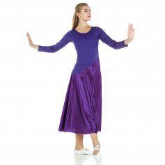 Danzcue Bi Color Long Sleeve Ministry Dance Dress