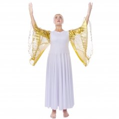 Danzcue Praise Dance Full Length Wing Sleeve Dress