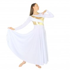 Danzcue Praise Dance Shimmery Parallel Long Sleeve Dress