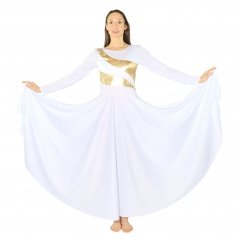 Danzcue Praise Dance Shimmery Parallel Long Sleeve Dress