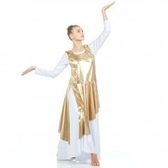 Danzcue Asymmetrical Metallic Praise Dance Tunic