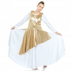Danzcue Asymmetrical Metallic Praise Dance Tunic