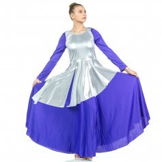 Danzcue Asymmetrical Metallic Praise Dance Tunic