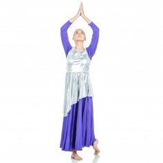 Danzcue Asymmetrical Metallic Praise Dance Tunic