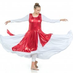 Danzcue Asymmetrical Metallic Praise Dance Tunic