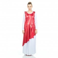 Danzcue Asymmetrical Metallic Praise Dance Tunic