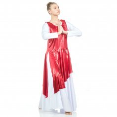 Danzcue Asymmetrical Metallic Praise Dance Tunic