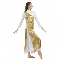 Danzcue Worship Dance Tunic with Side Slits(white dress not included)