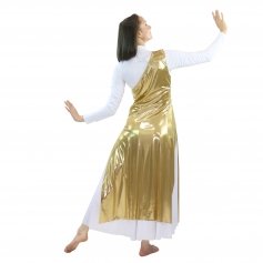 Danzcue Worship Dance Tunic with Side Slits(white dress not included)