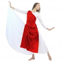 Danzcue Worship Dance Tunic with Side Slits(white dress not included)