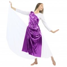 Danzcue Worship Dance Tunic with Side Slits(white dress not included)